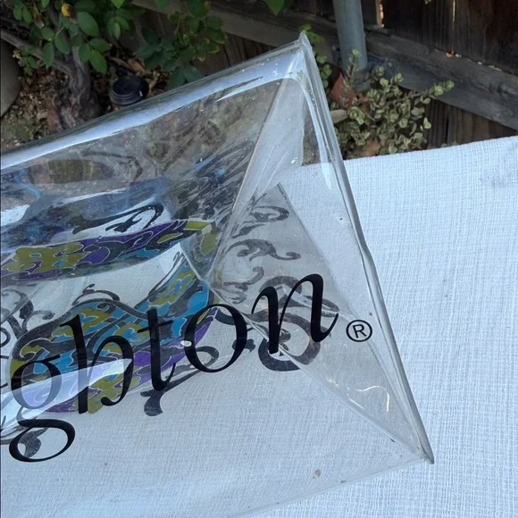 BRIGHTON SUMMER HEART Clear Plastic Navy Leather Straps Tote Purse.💙 - Picture 12 of 17